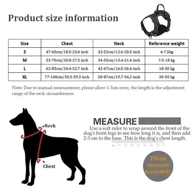 Harnais Anti-Traction Réfléchissant pour Chien
